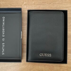 Leather Guess Passport Holder